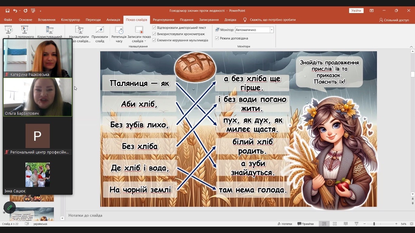 Вшанування Дня пам’яті жертв Голодоморів